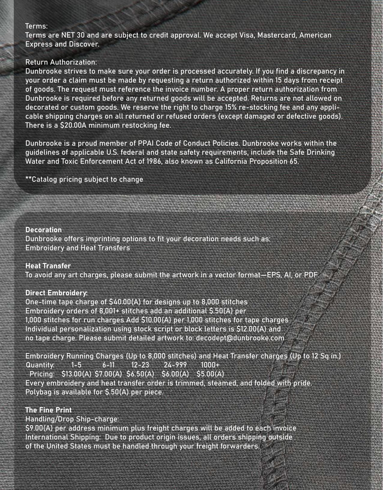 Dunbrooke 2026 Full Line Catalog