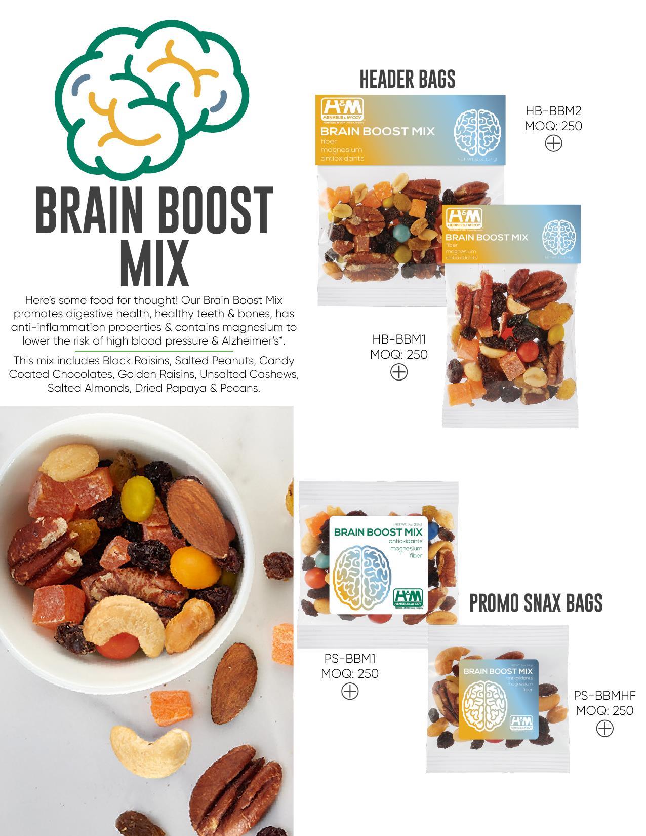 Offering healthy trail mixes and healthy snack alternatives!