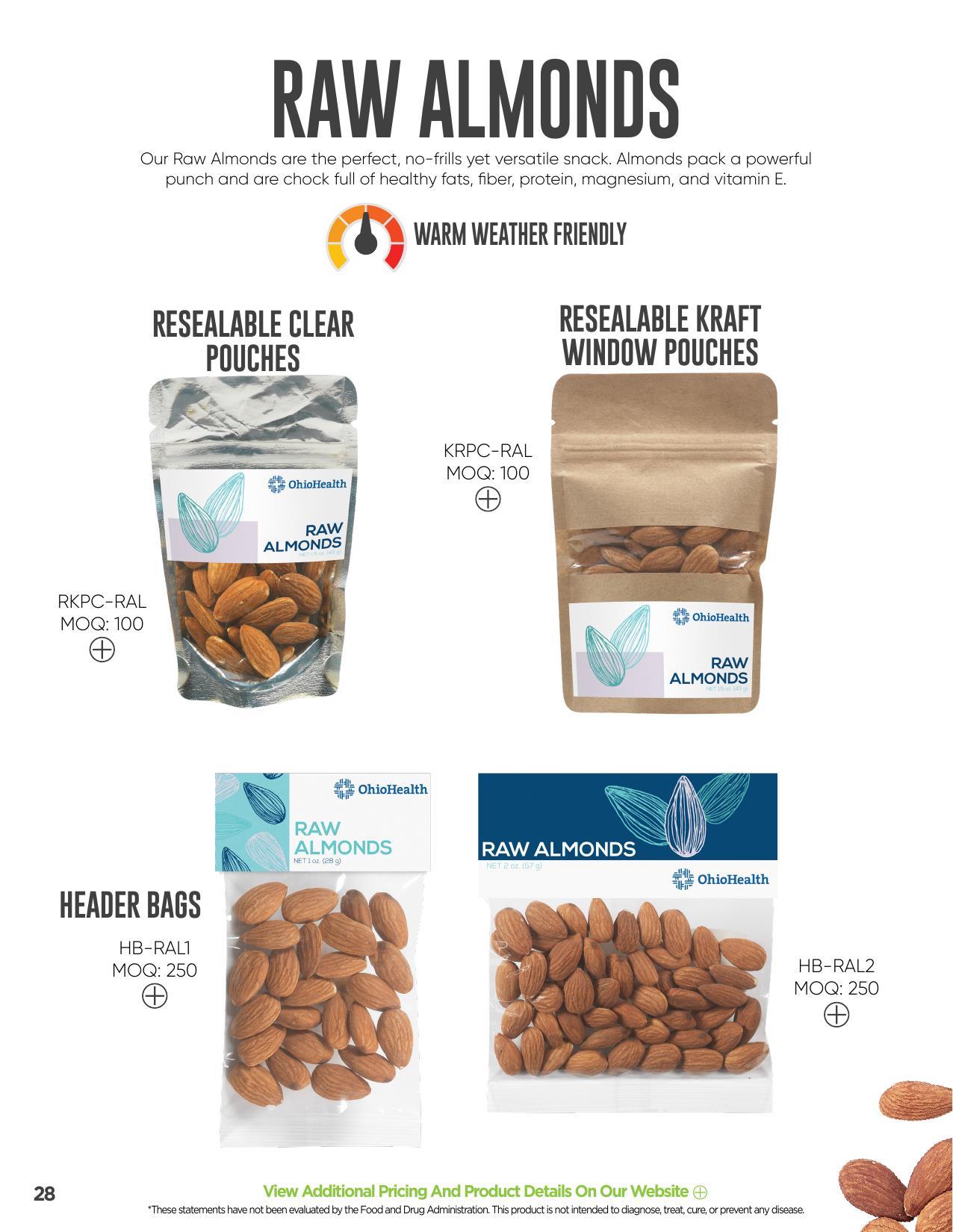 Offering healthy trail mixes and healthy snack alternatives!