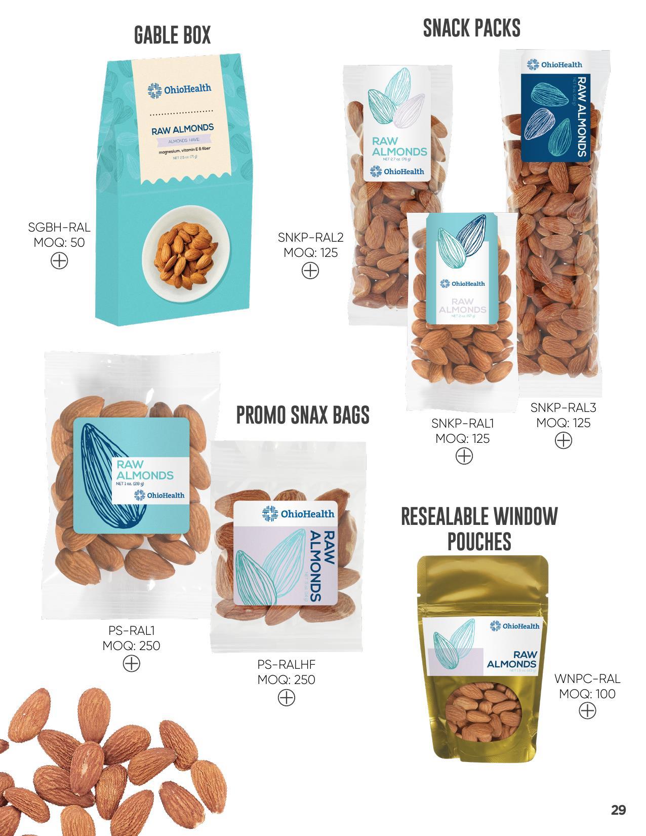 Offering healthy trail mixes and healthy snack alternatives!