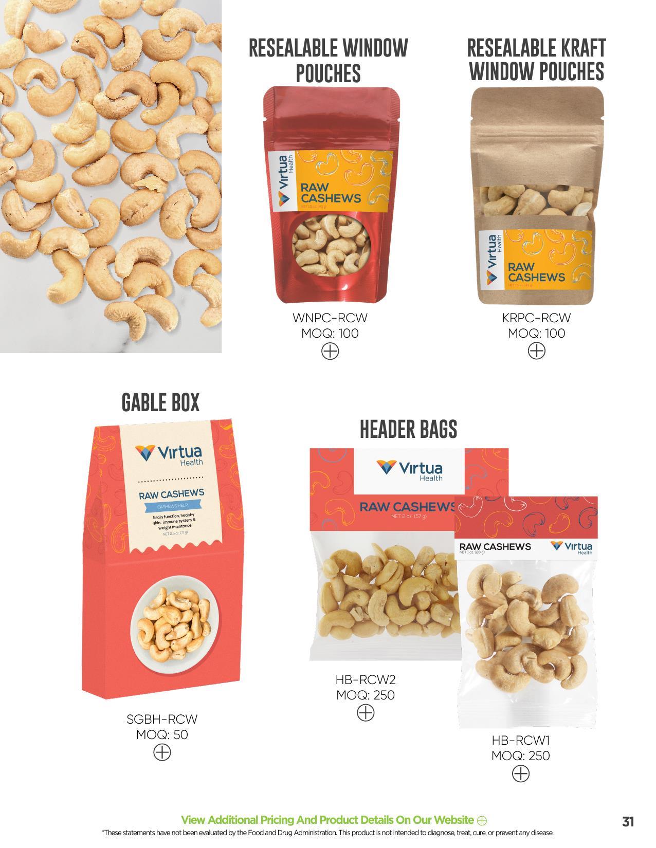 Offering healthy trail mixes and healthy snack alternatives!