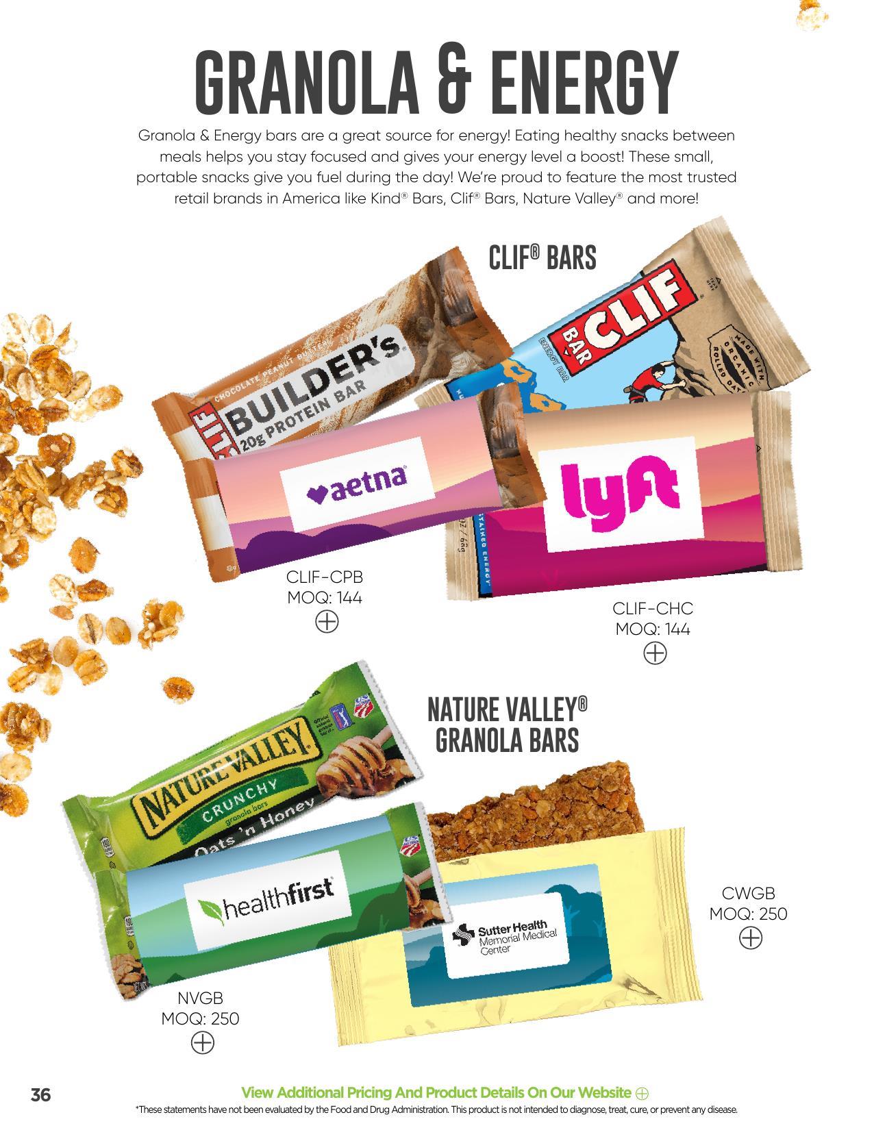 Offering healthy trail mixes and healthy snack alternatives!