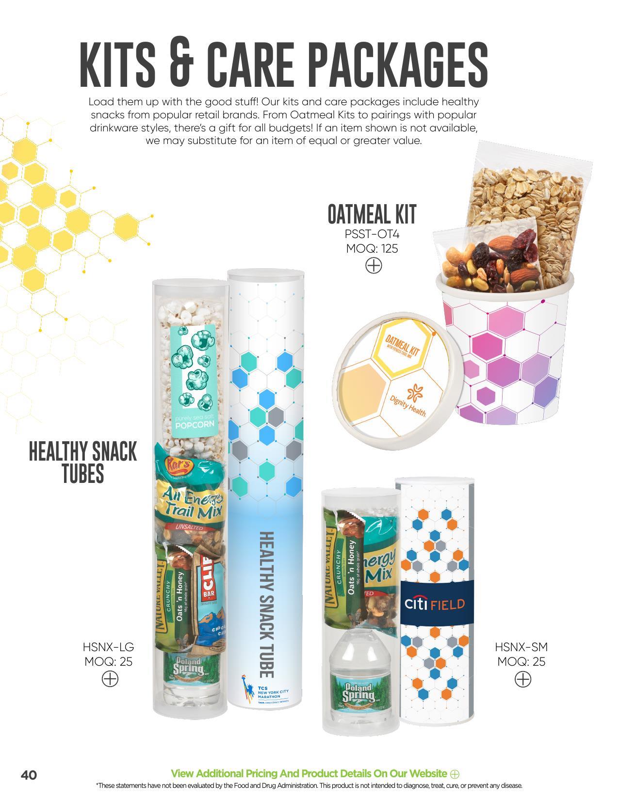 Offering healthy trail mixes and healthy snack alternatives!