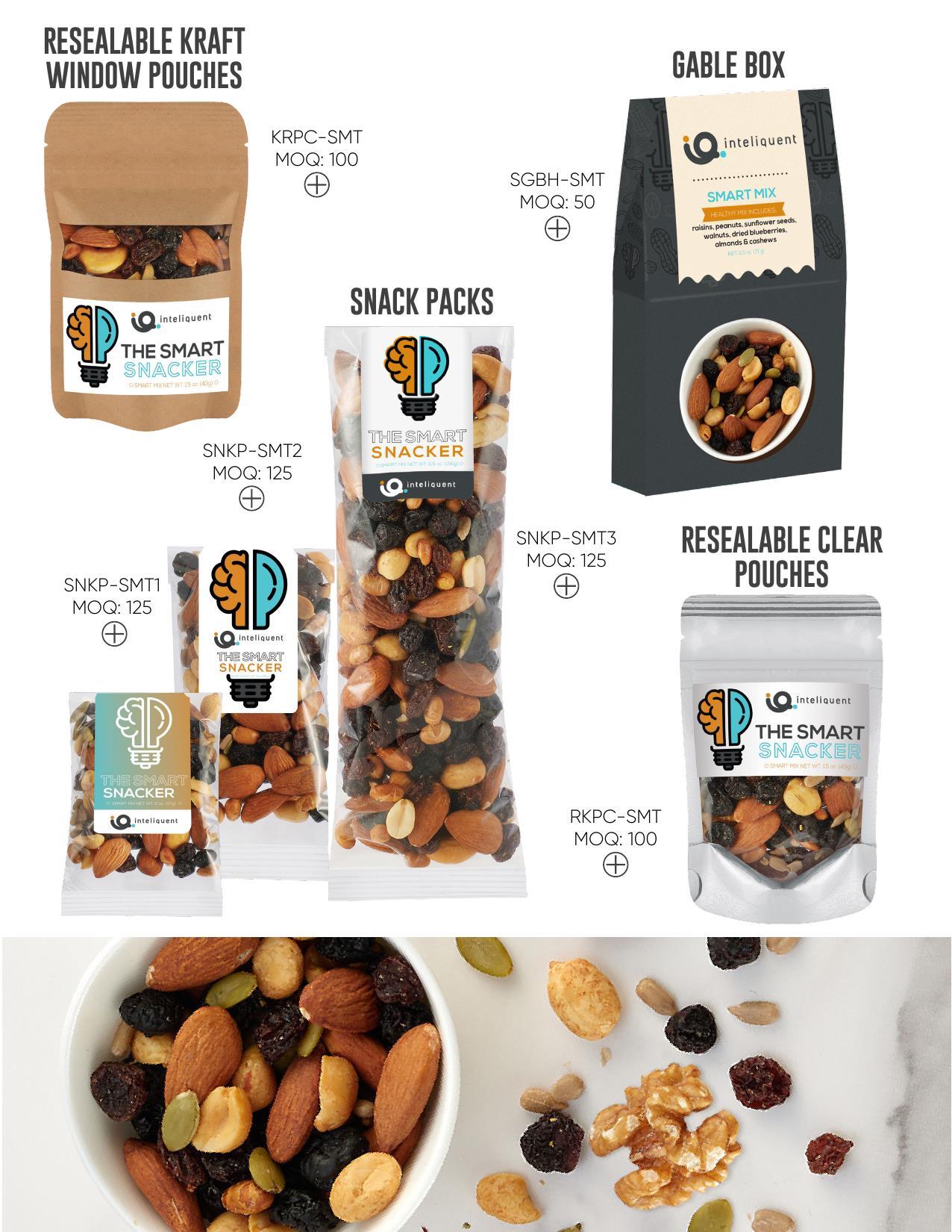 Offering healthy trail mixes and healthy snack alternatives!