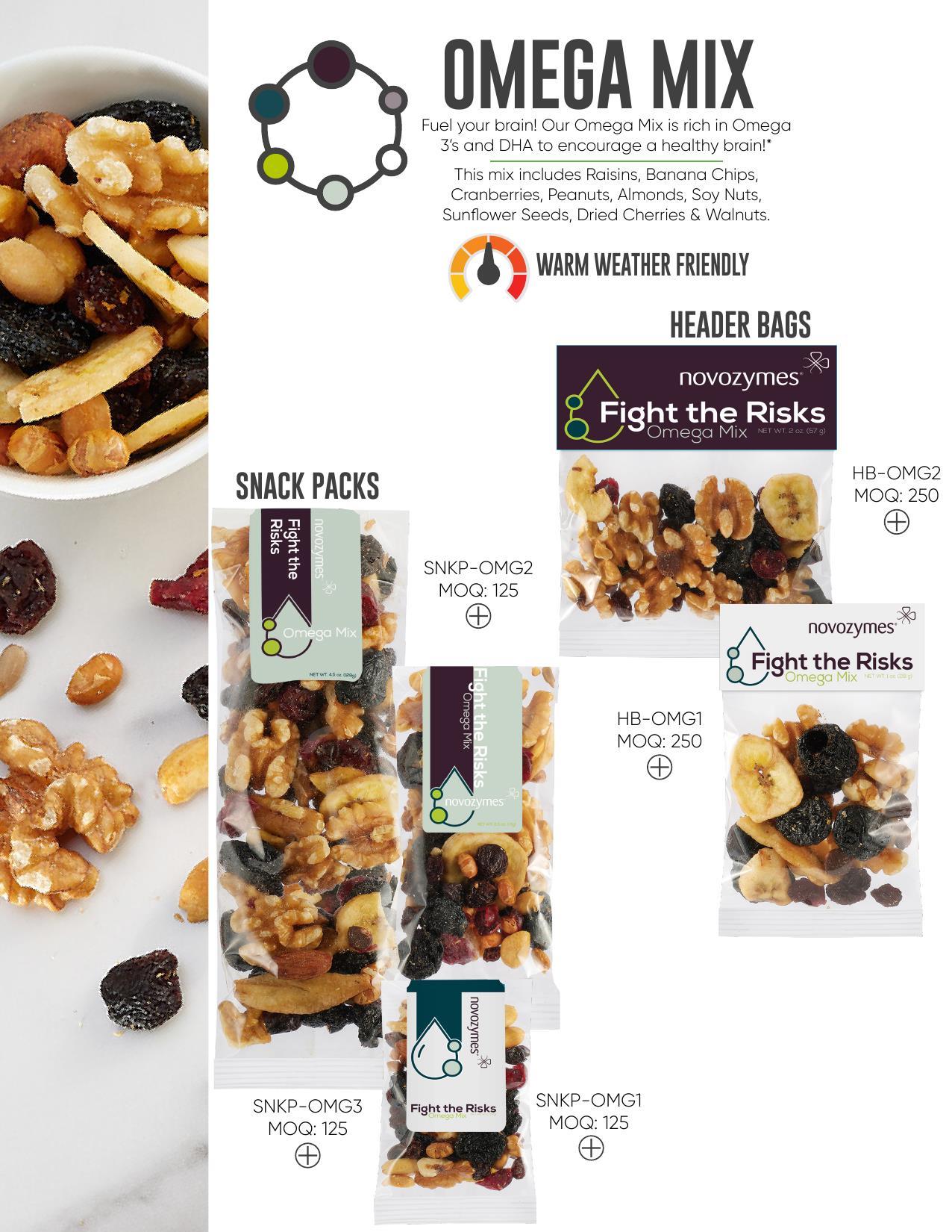 Offering healthy trail mixes and healthy snack alternatives!