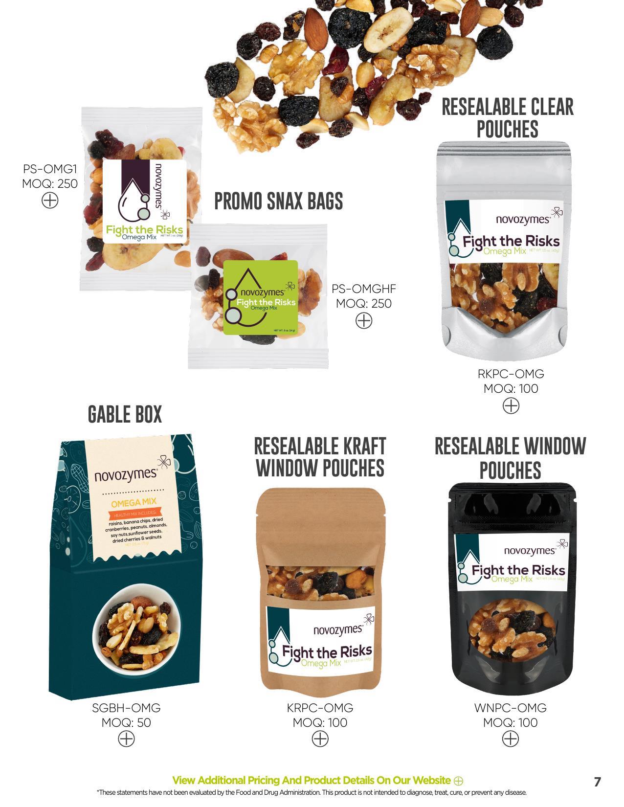 Offering healthy trail mixes and healthy snack alternatives!