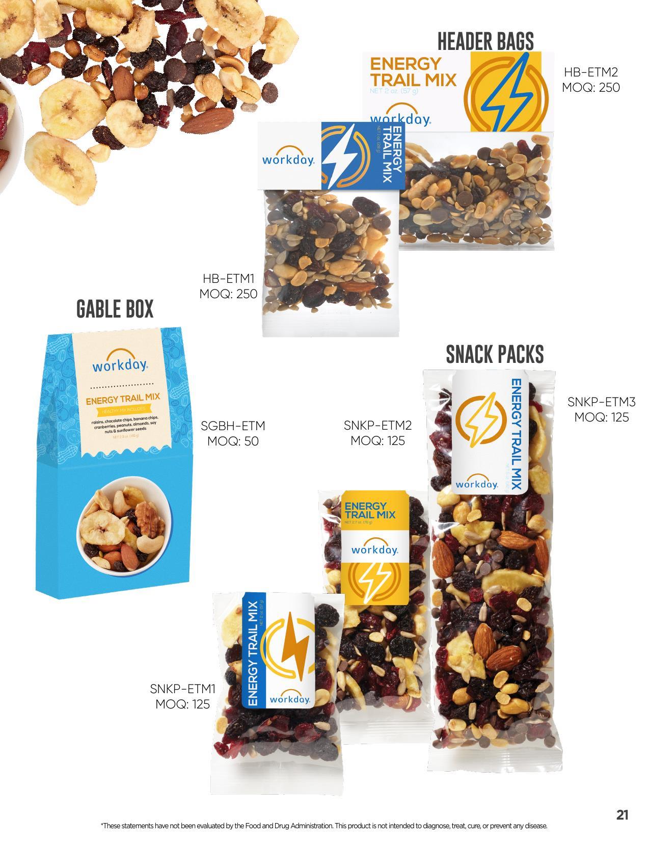 Healthy snack alternatives from trail mixes to bars