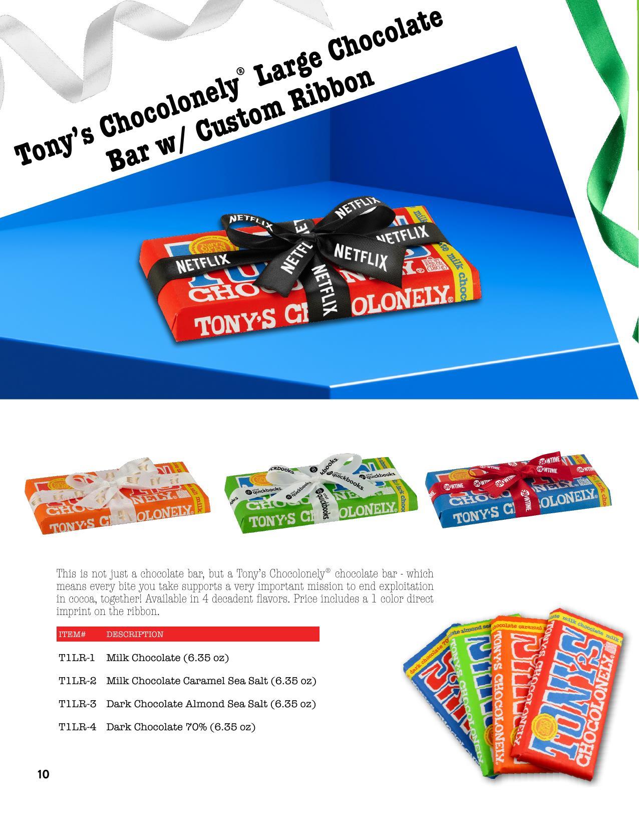 Tony's Chocolonely Gourmet Chocolate Bars