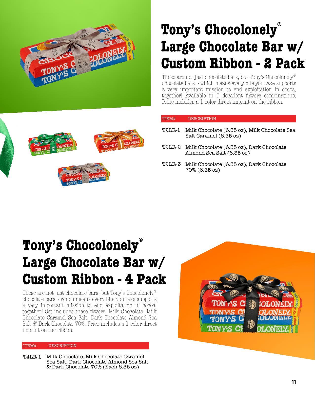 Tony's Chocolonely Gourmet Chocolate Bars