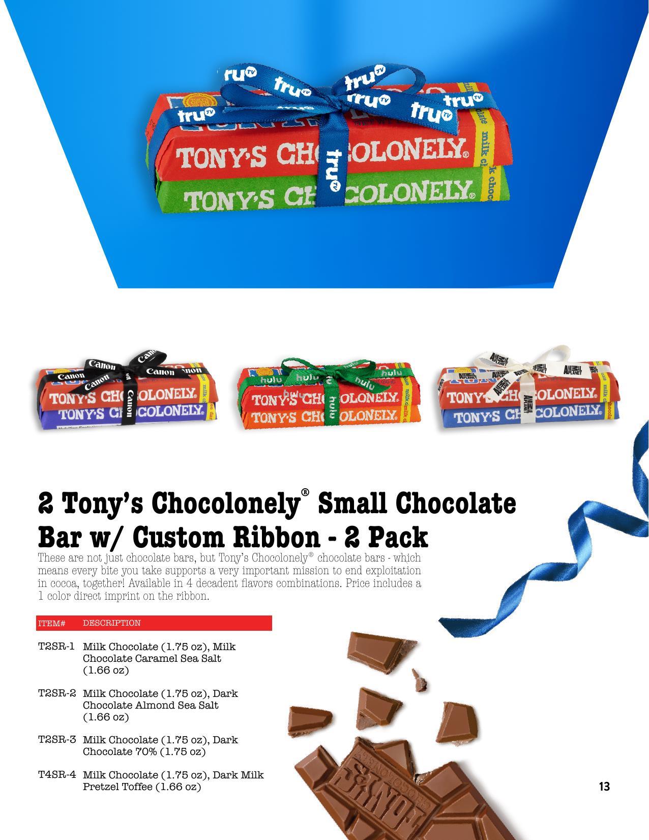 Tony's Chocolonely Gourmet Chocolate Bars