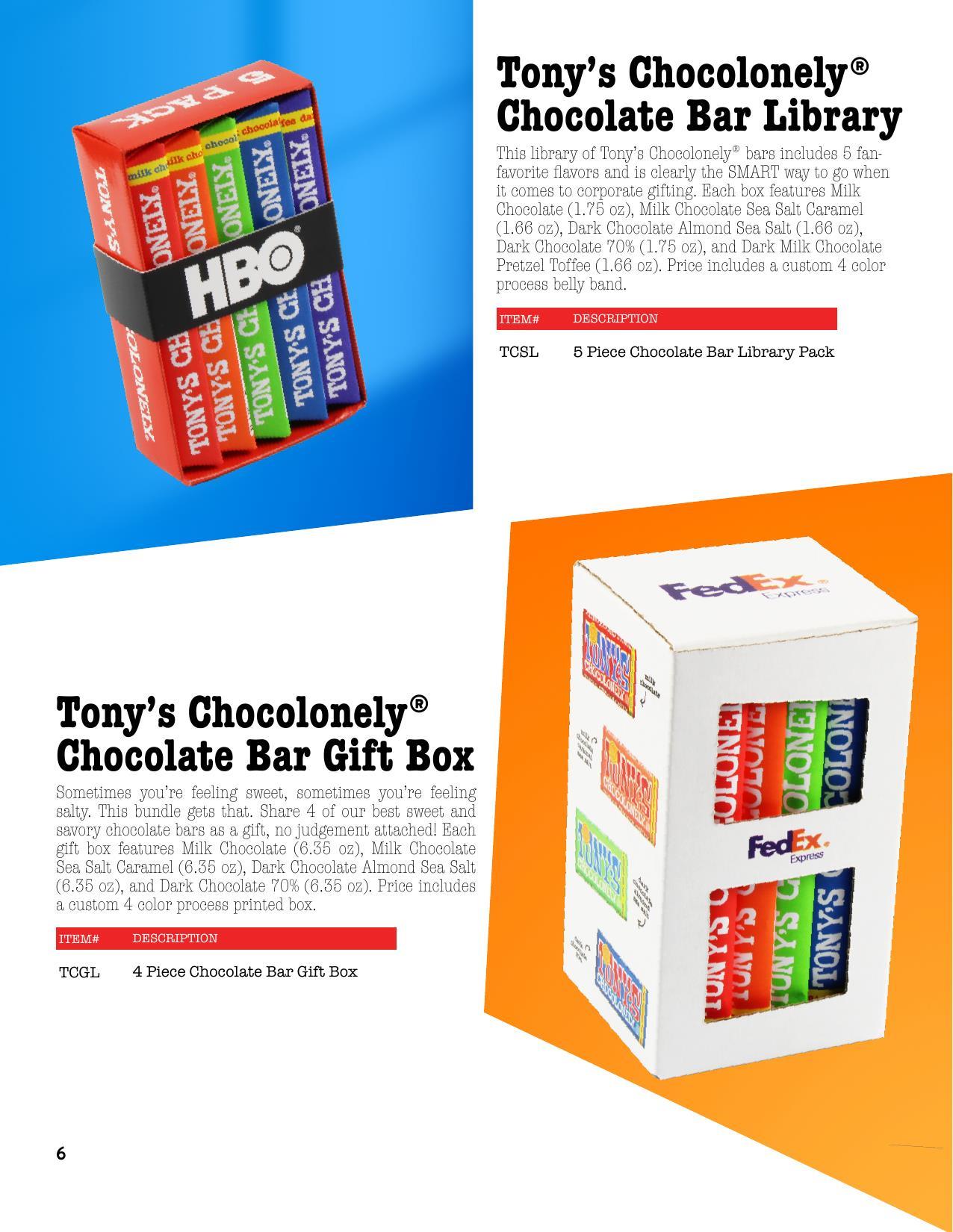 Tony's Chocolonely Gourmet Chocolate Bars