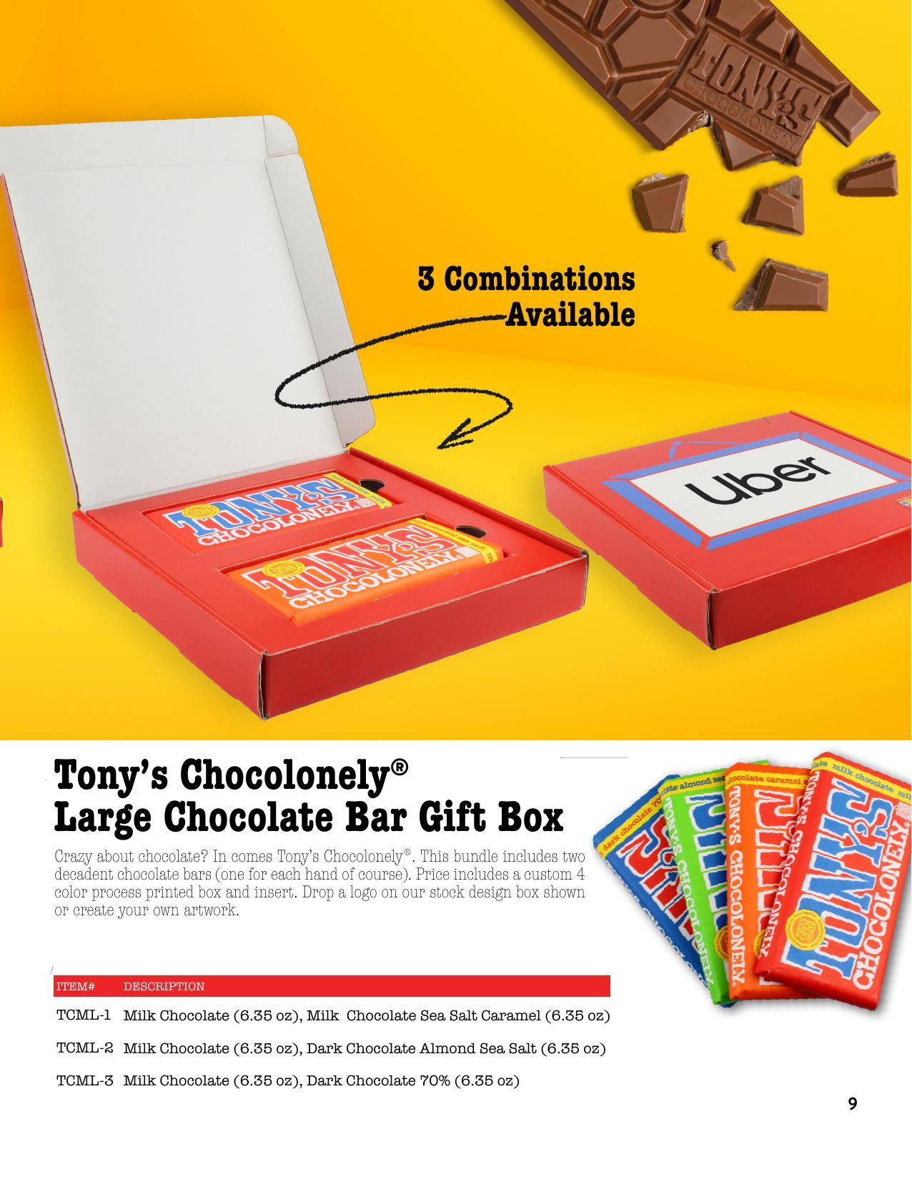 Tony's Chocolonely Gourmet Chocolate Bars