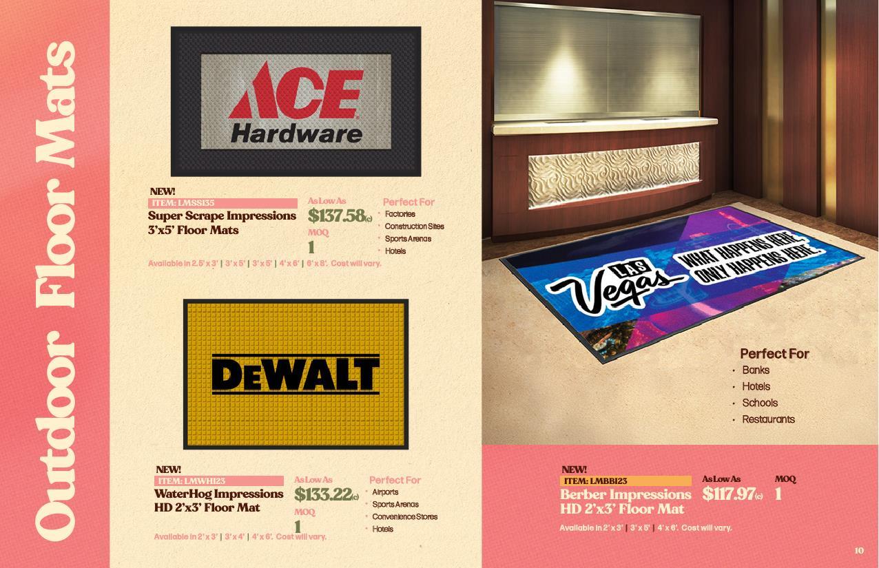 Table throws, banners, backdrops, flags and giveaways.