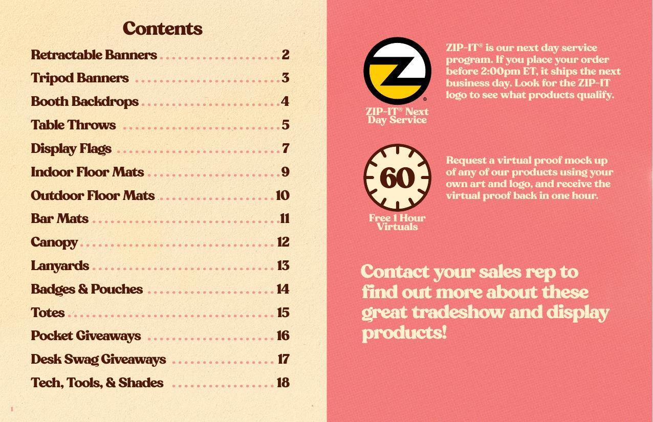 Table throws, banners, backdrops, flags and giveaways.