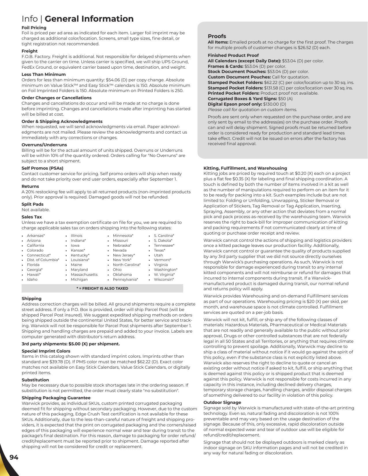 2026 Warwick Full Line Catalog