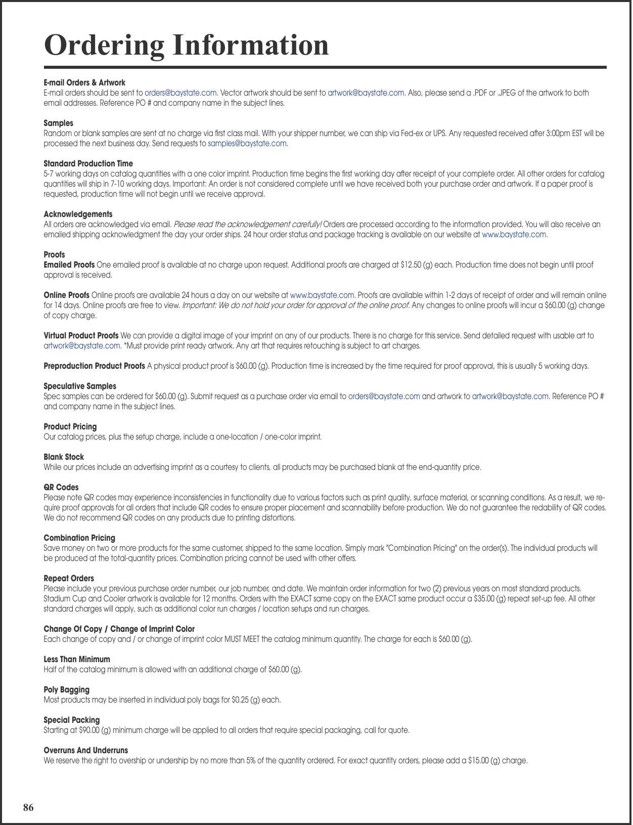 Bay State 2026 Catalog