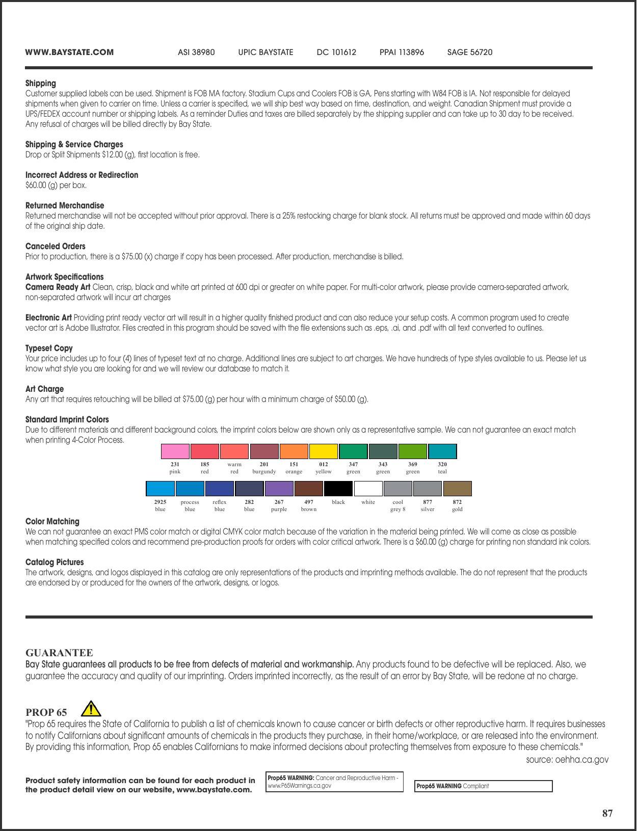 Bay State 2026 Catalog
