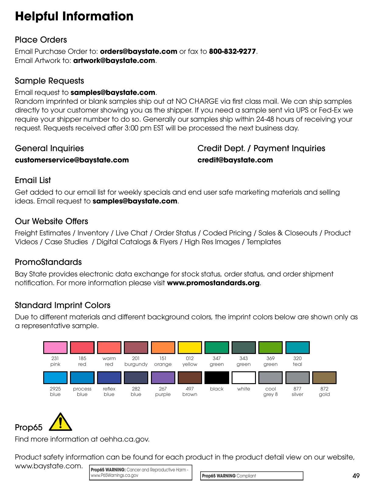 Bay State 2026 Self-Promo Catalog