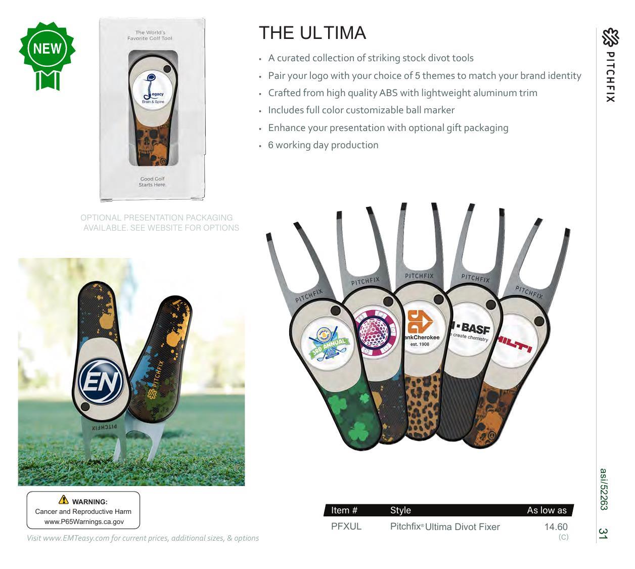 Golf essentials including divot tools, hat clips, &amp; more. Features Pitchfix &amp; Snaps.