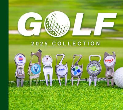Golf tournament essentials including divot tools, hat clips, &amp; Pitchfix brand accessories.