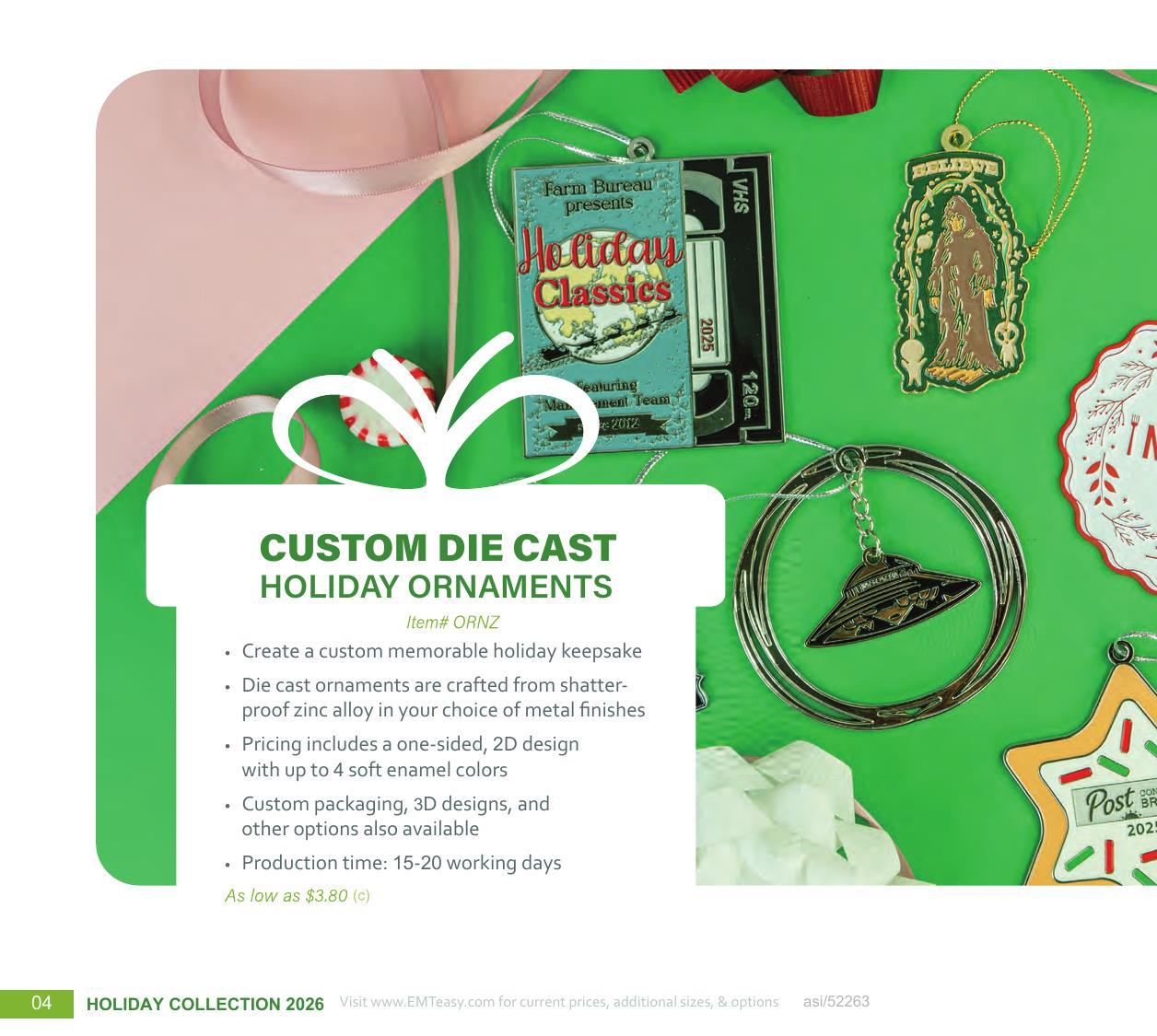 Curated for Holiday with custom ornaments, speed ornaments, and more.