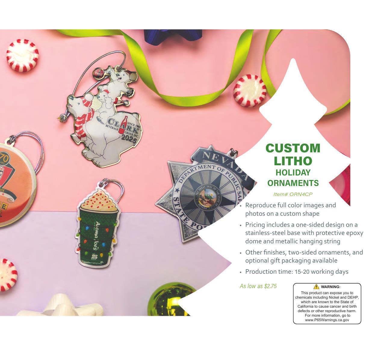 Curated for Holiday with custom ornaments, speed ornaments, and more.