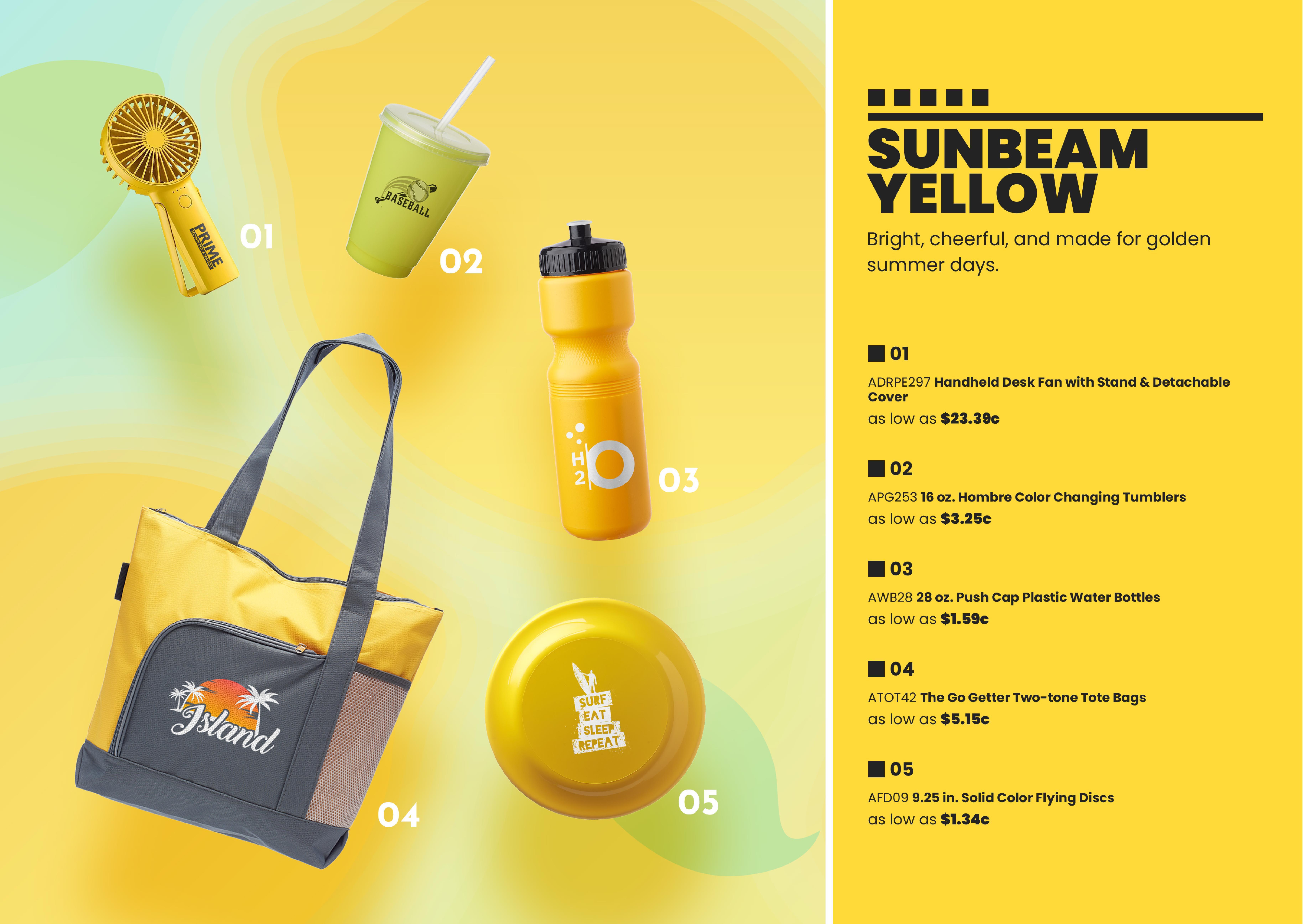 Featuring products grouped by trending summer color palettes