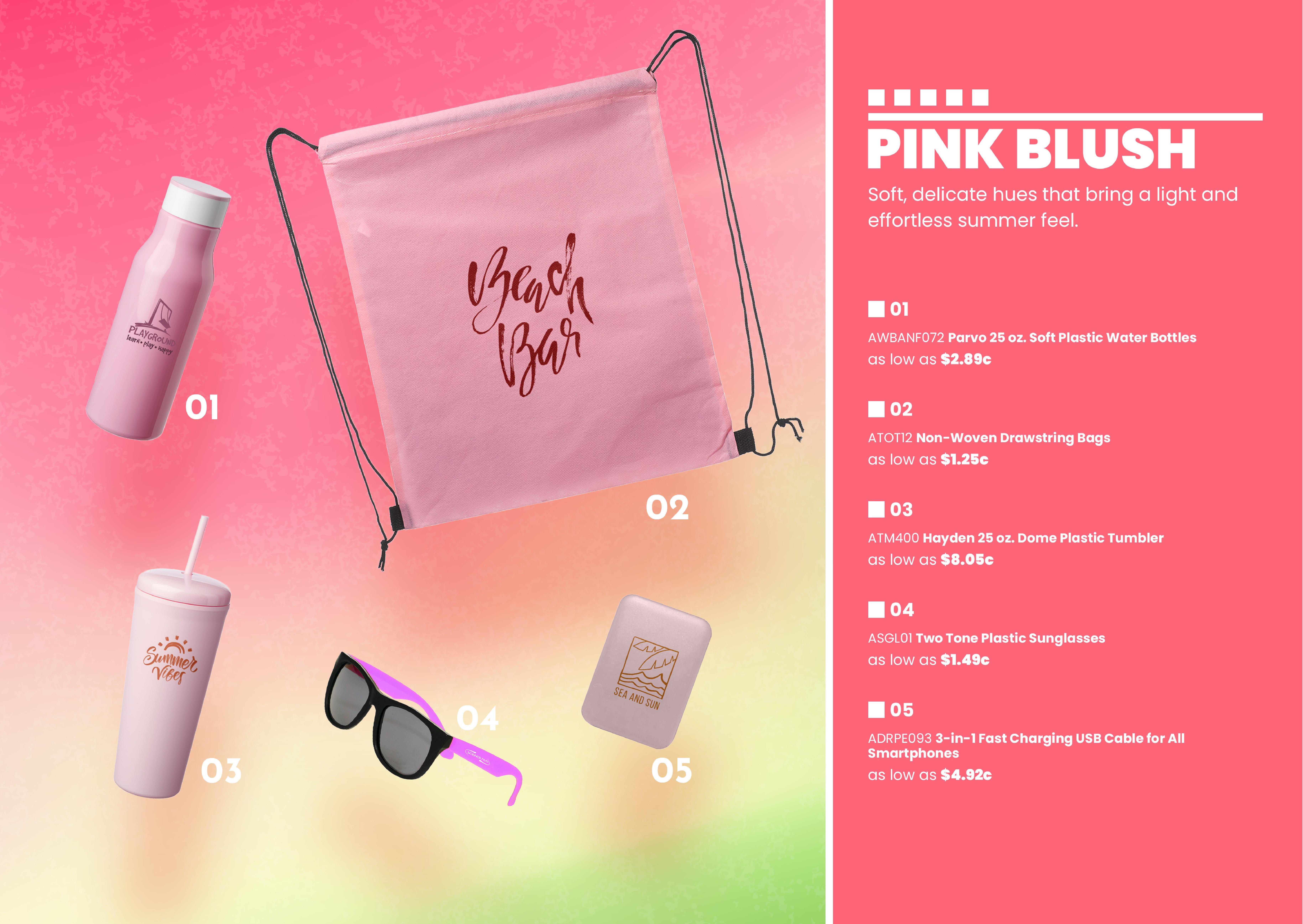 Featuring products grouped by trending summer color palettes