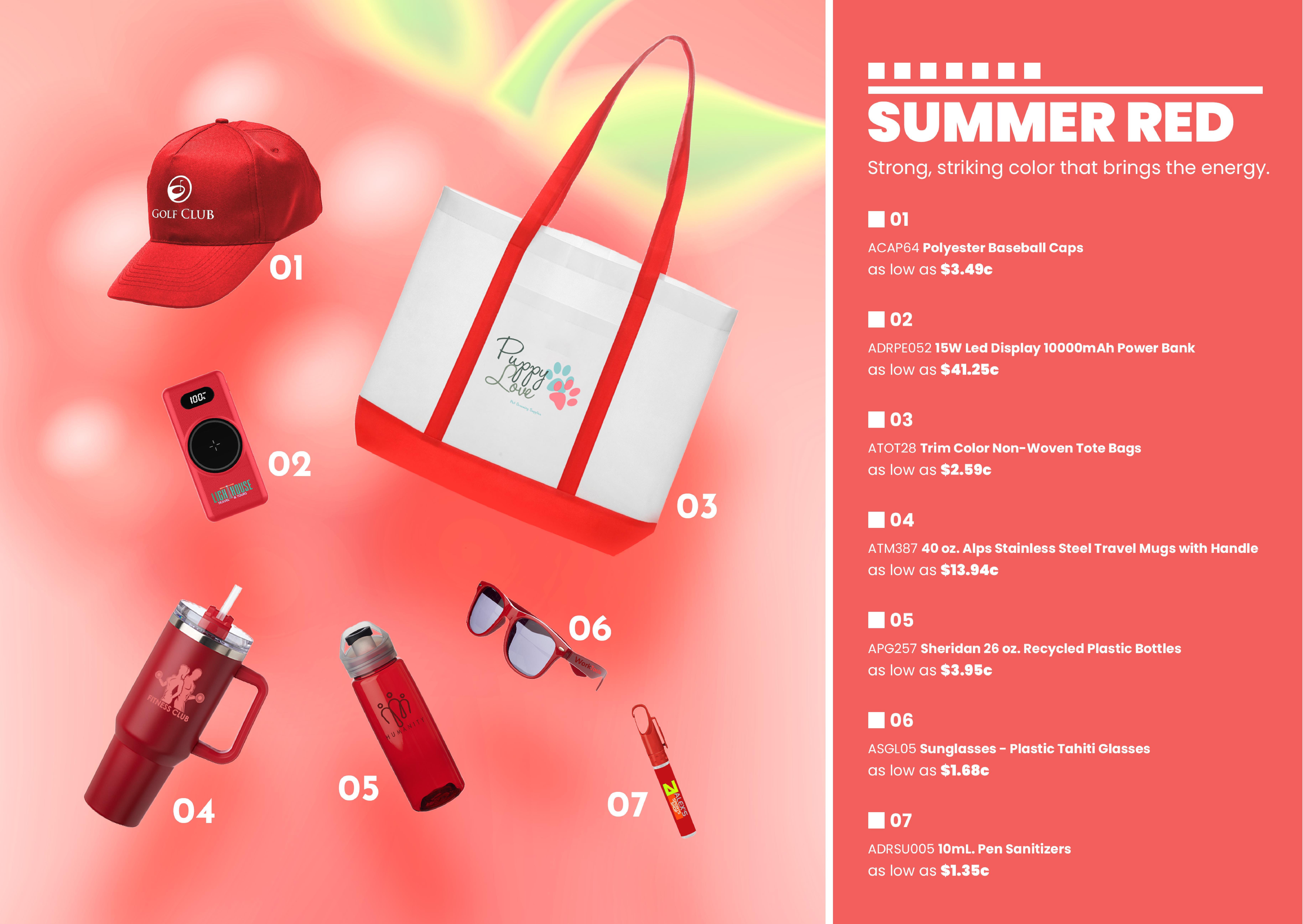 Featuring products grouped by trending summer color palettes