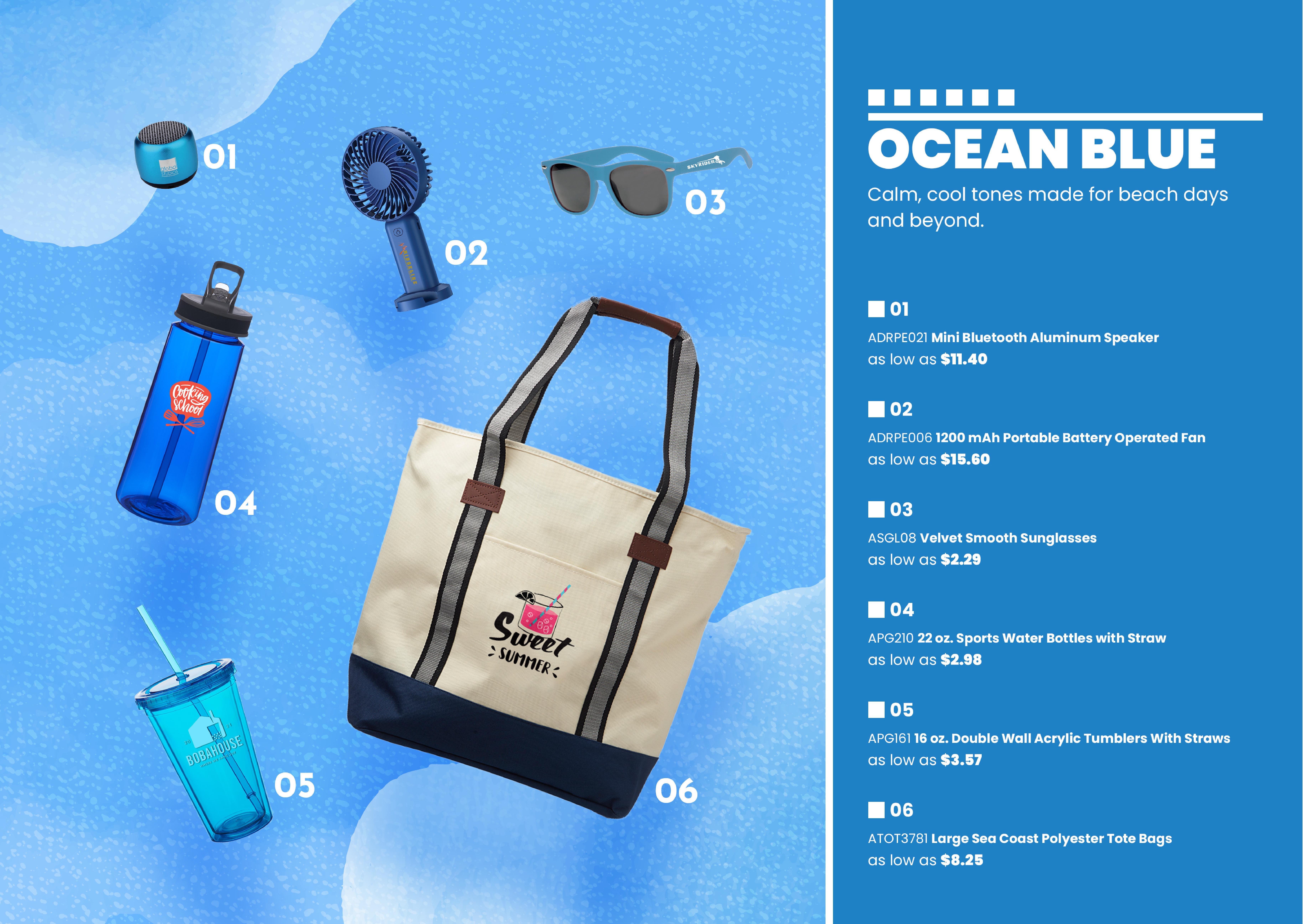 Featuring products grouped by trending summer color palettes