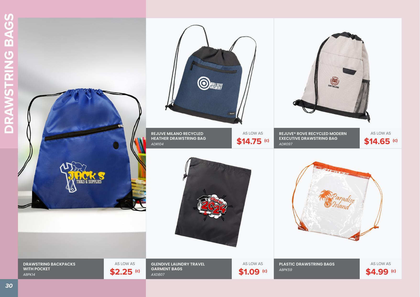 Check out our Bag Collection - We have lots of styles to choose from