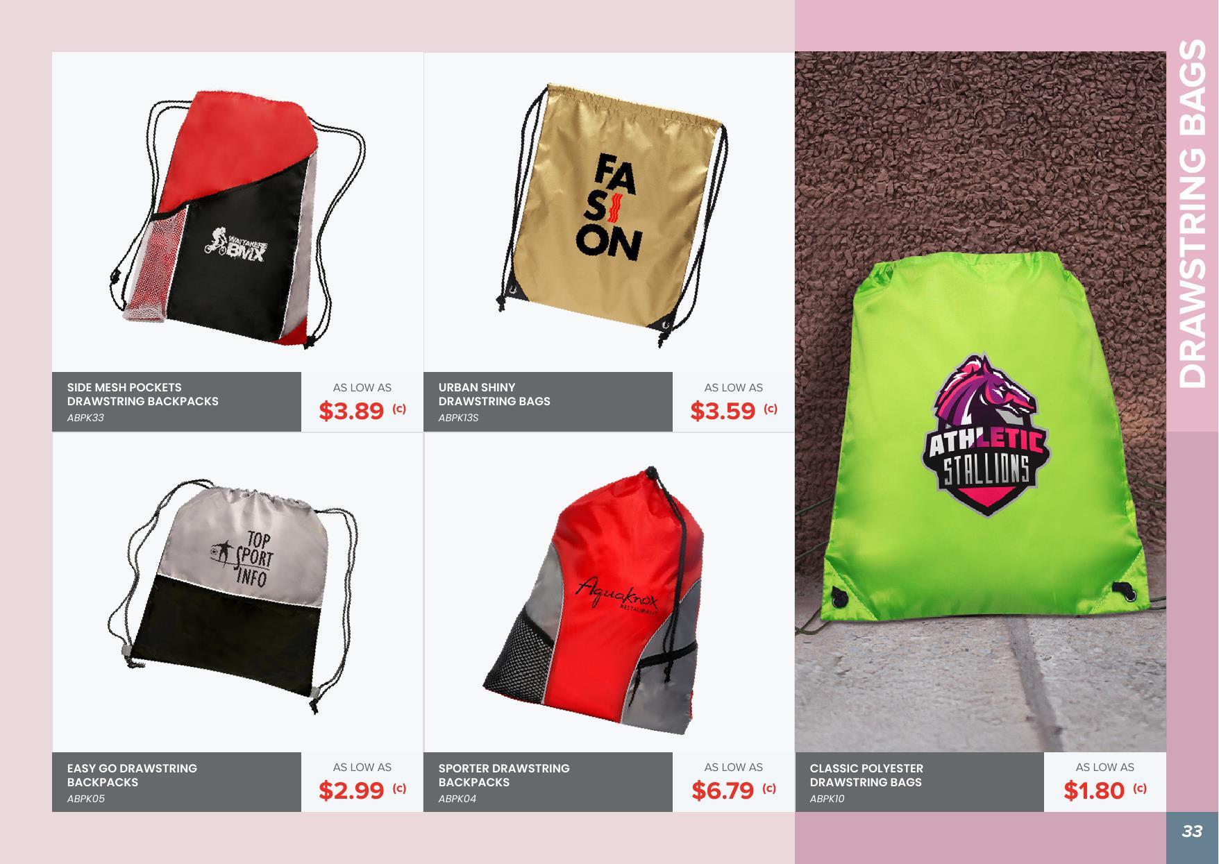 Check out our Bag Collection - We have lots of styles to choose from