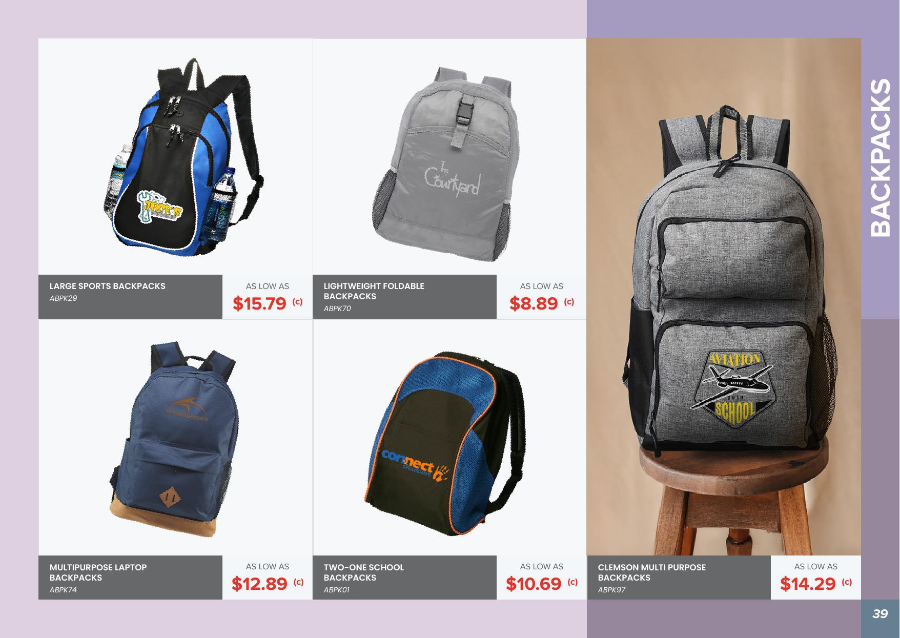 Check out our Bag Collection - We have lots of styles to choose from