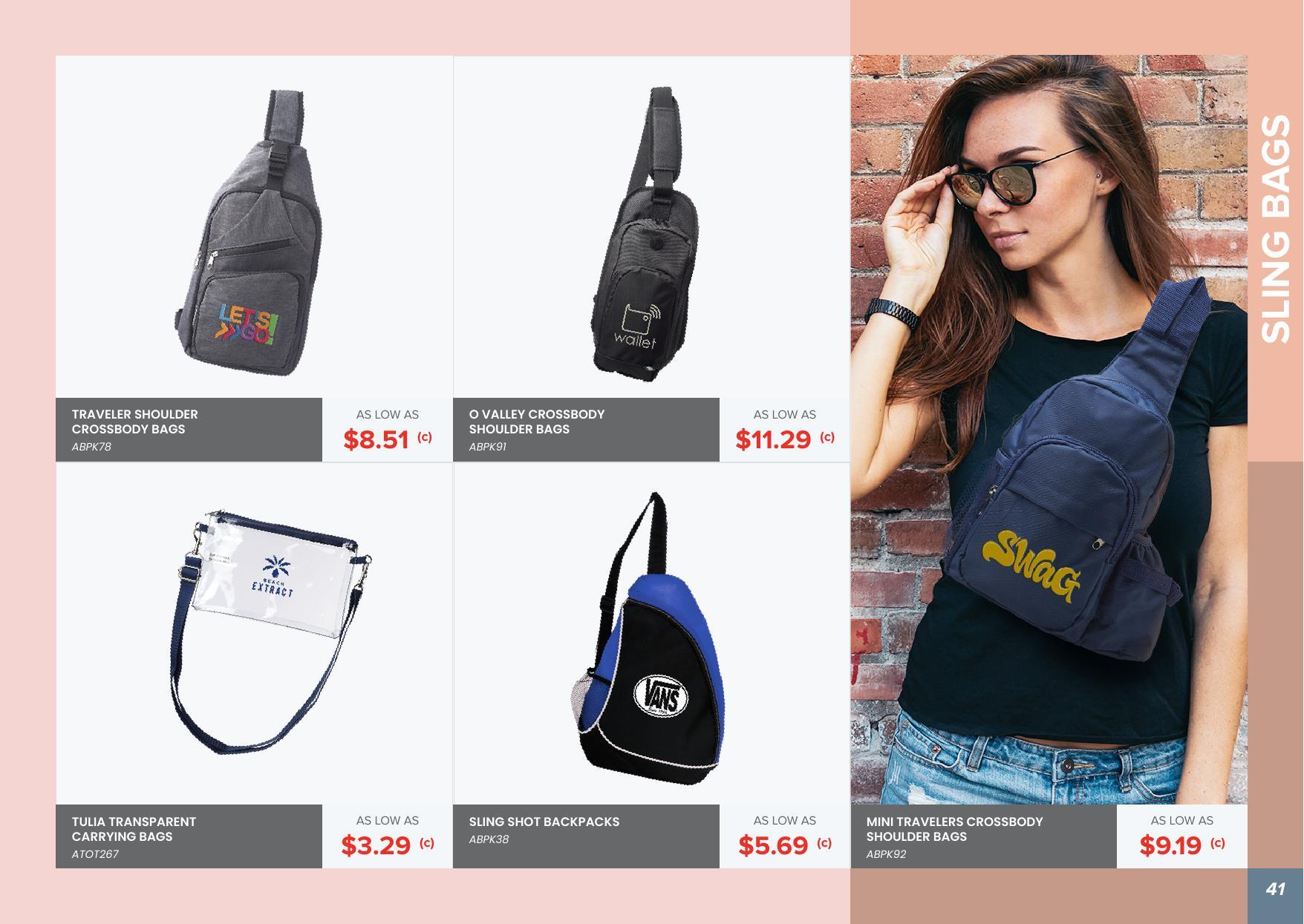 Check out our Bag Collection - We have lots of styles to choose from