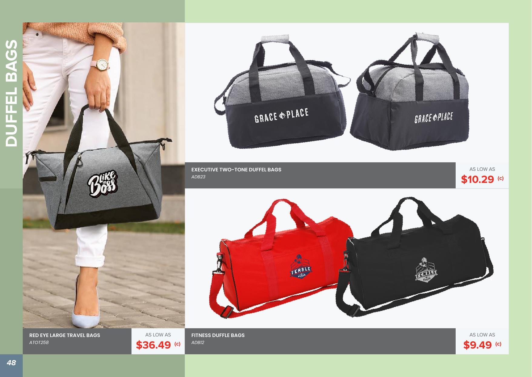 Check out our Bag Collection - We have lots of styles to choose from