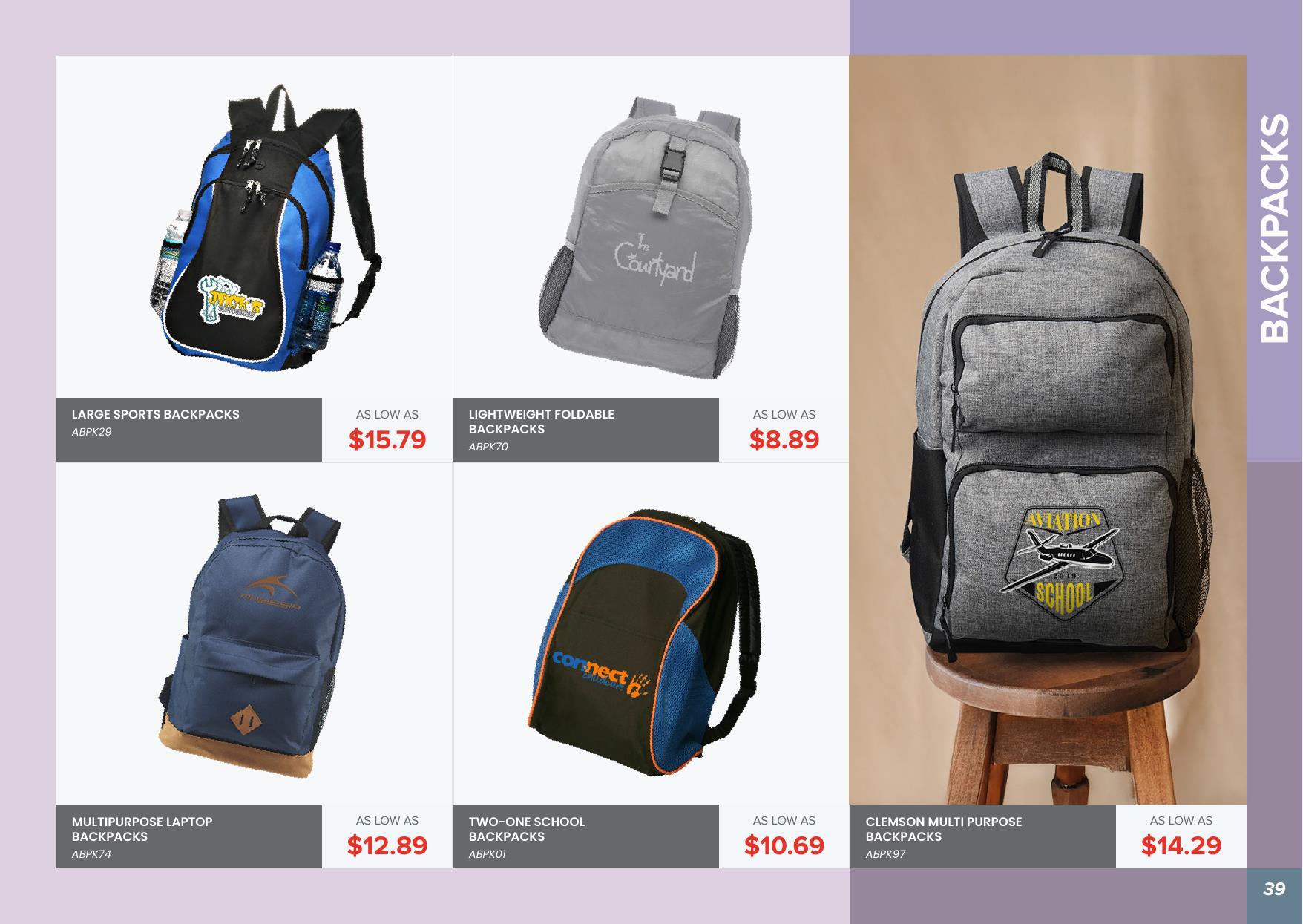 Check out our Bag Collection - We have lots of styles to choose from