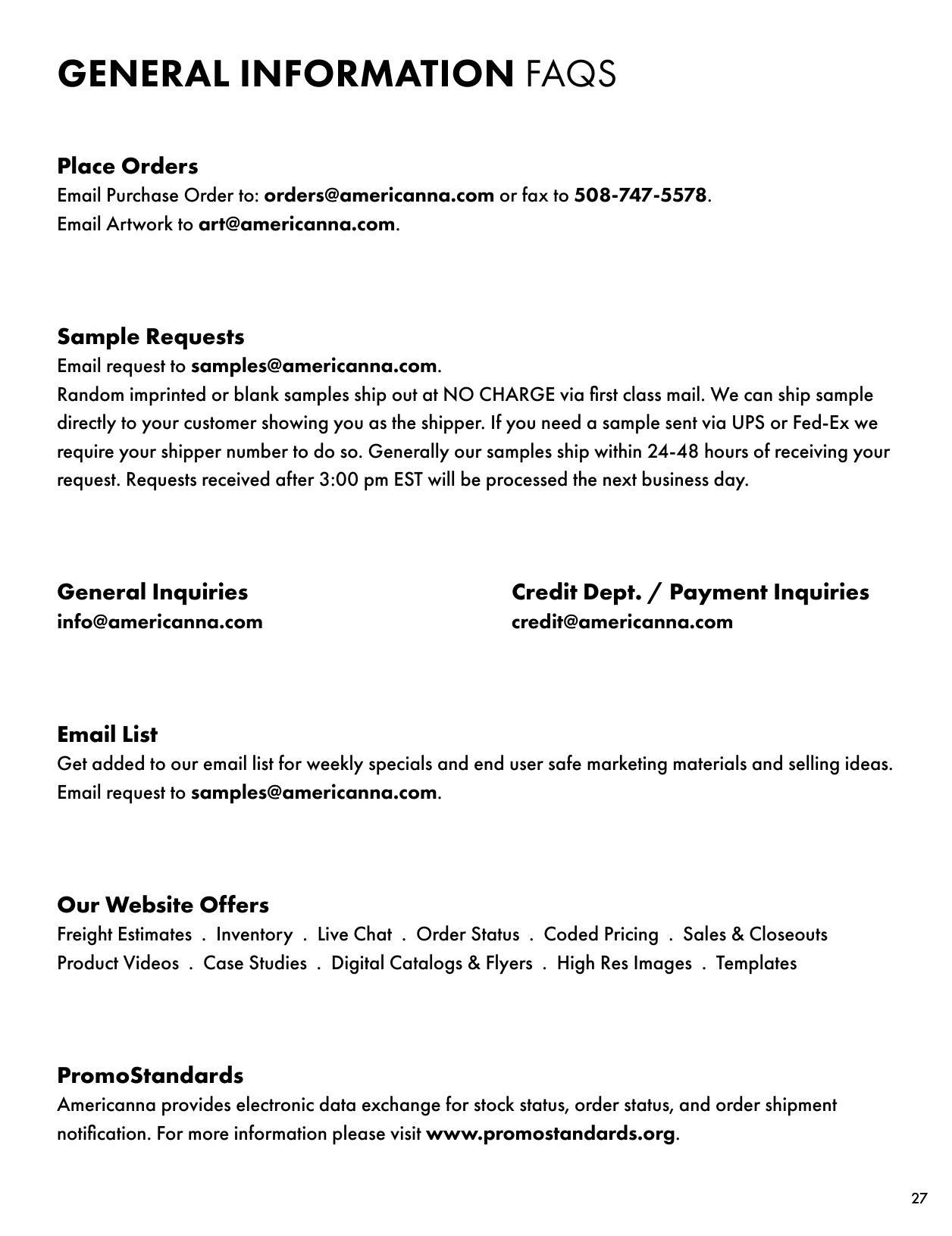 Americanna 2026 Self-Promo Catalog