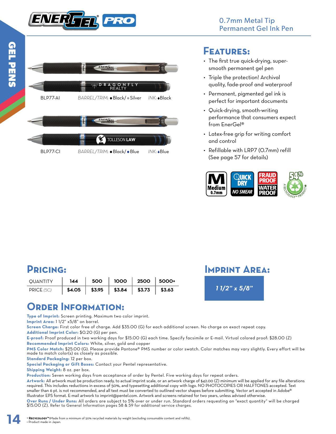 2026 Pentel Full Line Catalog
