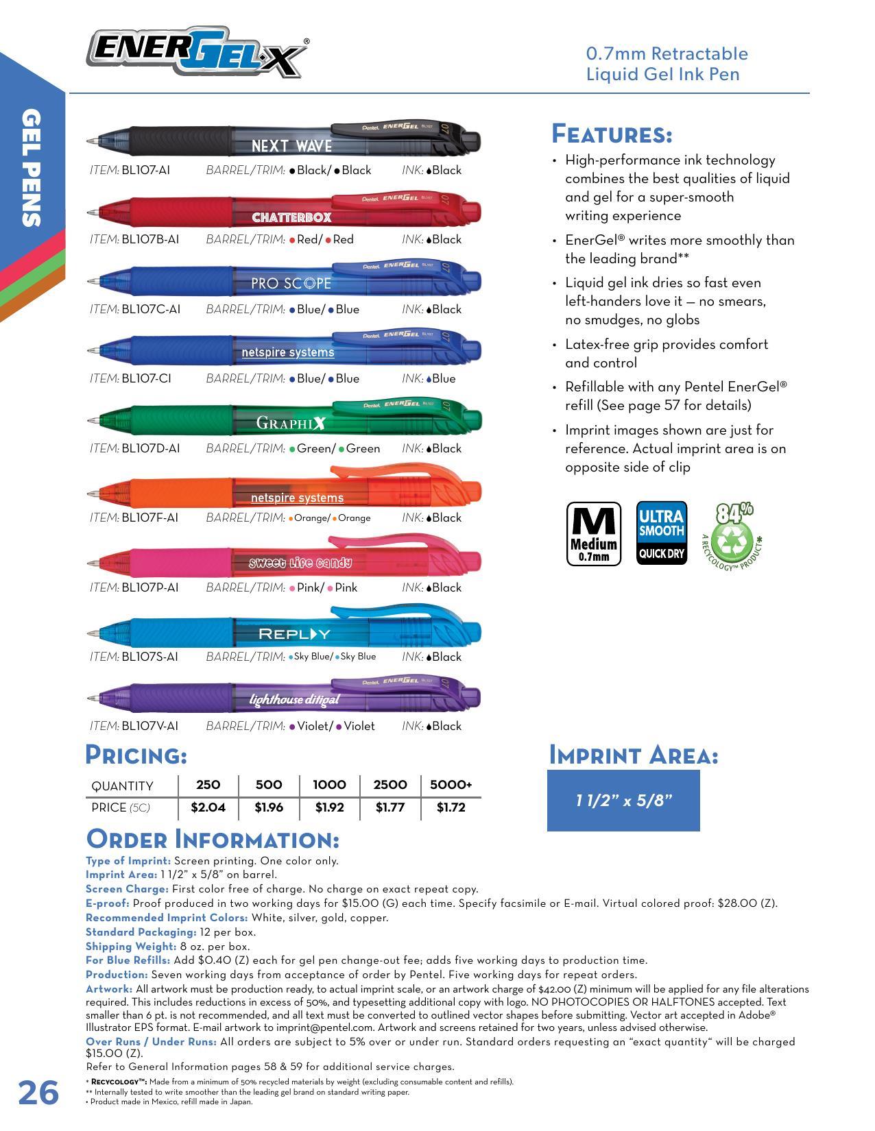 2026 Pentel Full Line Catalog