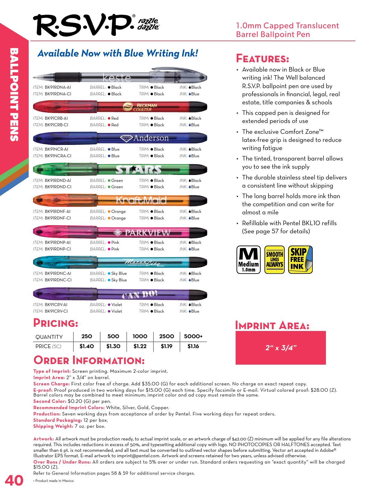 2026 Pentel Full Line Catalog