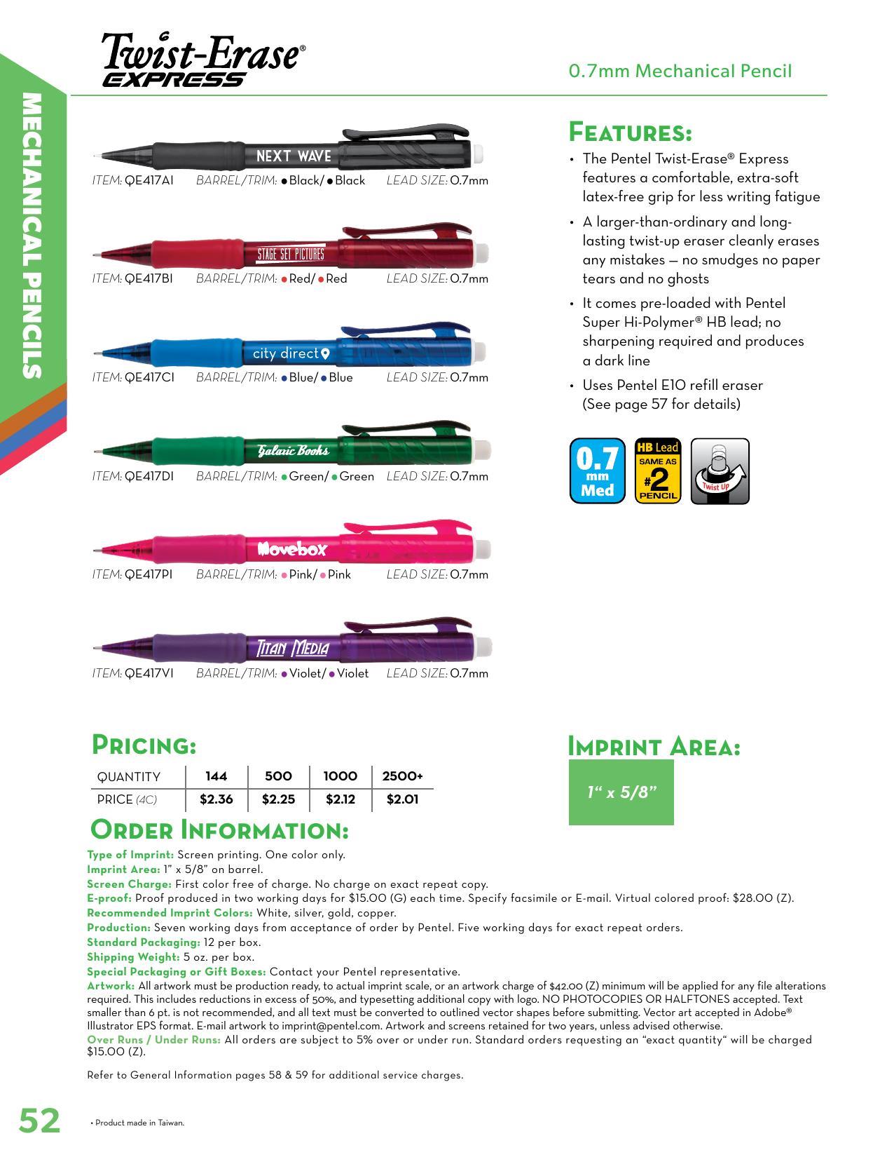 2026 Pentel Full Line Catalog