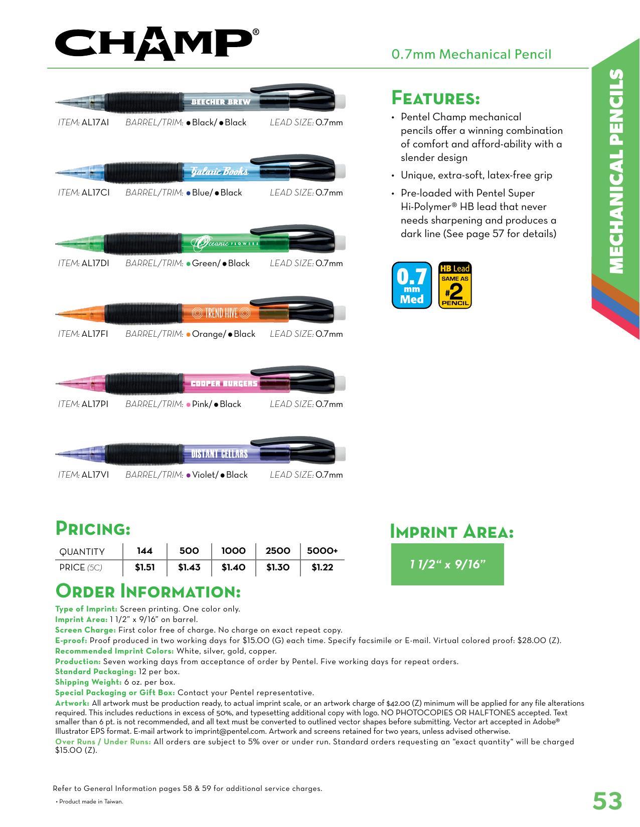 2026 Pentel Full Line Catalog