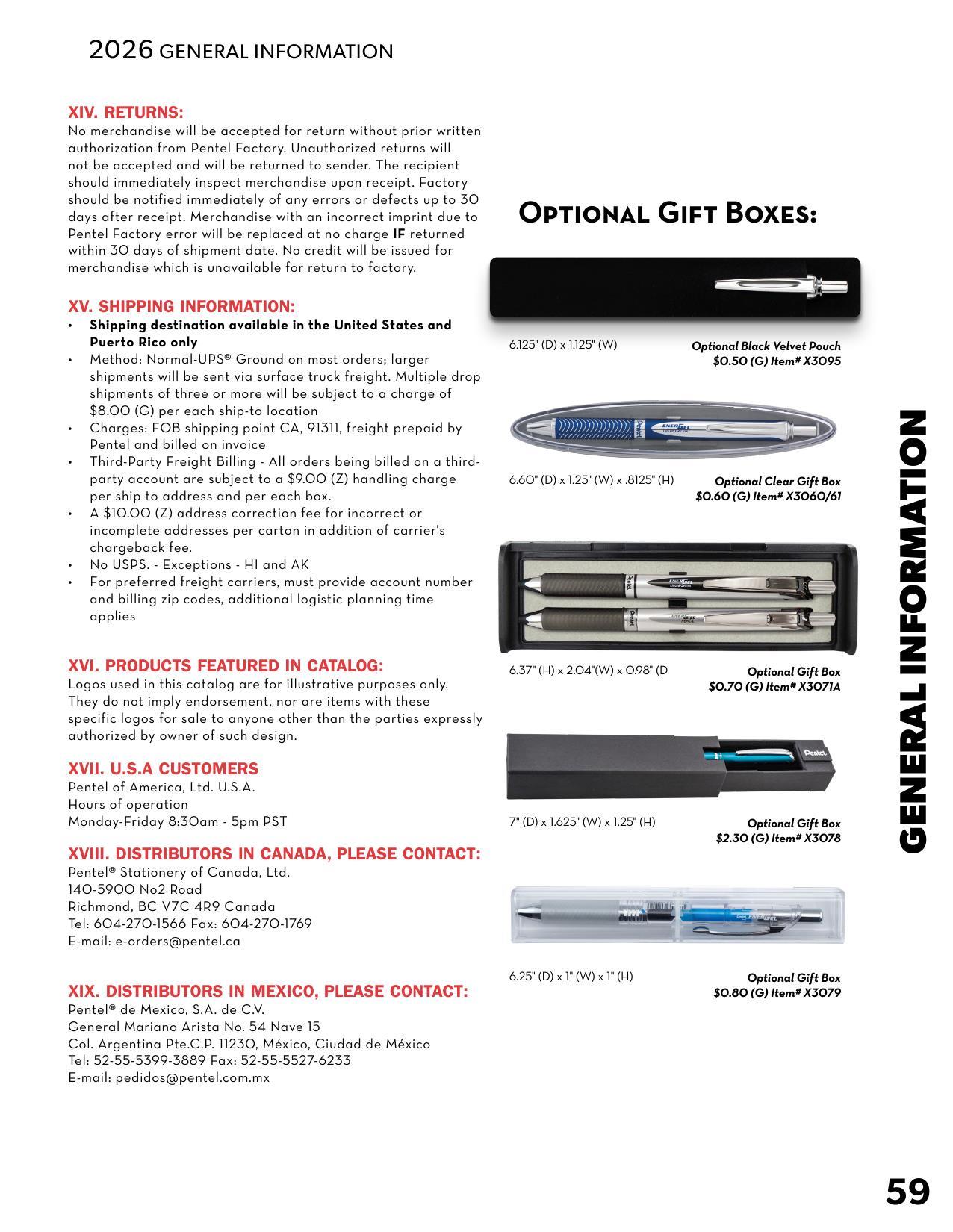 2026 Pentel Full Line Catalog