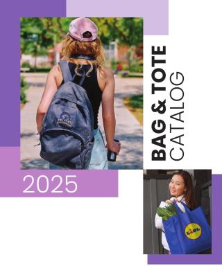 Client-Friendly catalog featuring the hottest totes, drawstrings, backpacks, beach bags and more