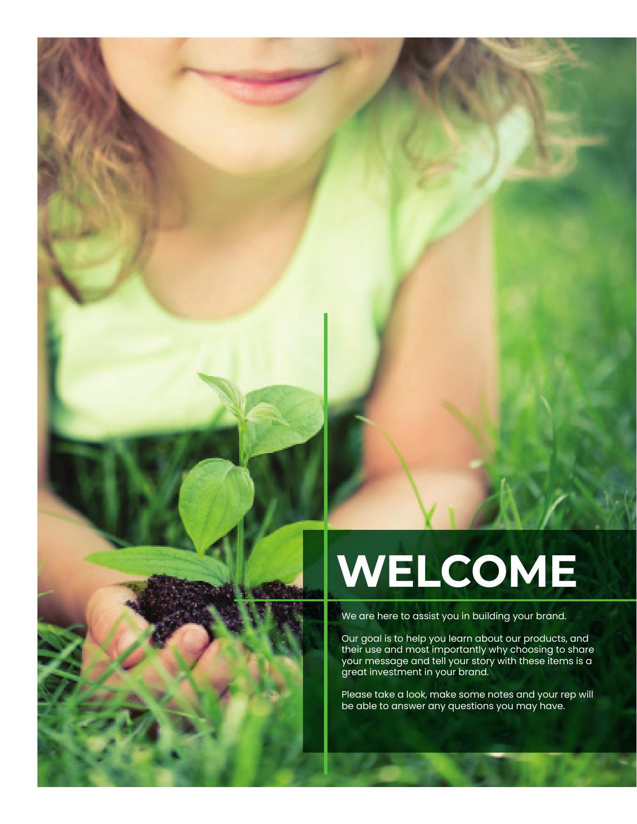 Personalize the eco-friendly catalog featuring sustainable, recyclable and green products