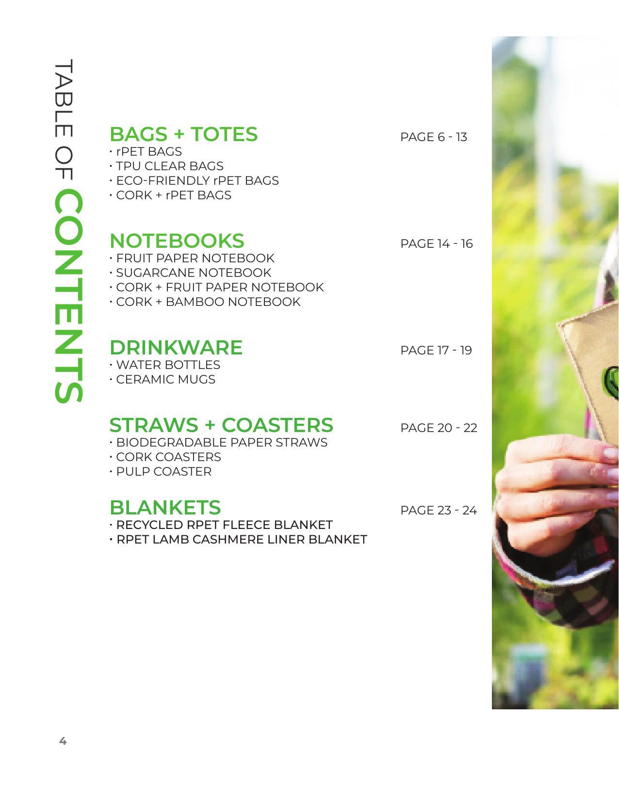 Personalize the eco-friendly catalog featuring sustainable, recyclable and green products