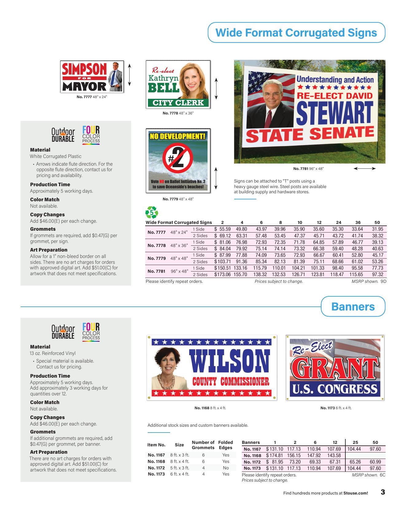 Stouse 2026 Political Catalog Branded