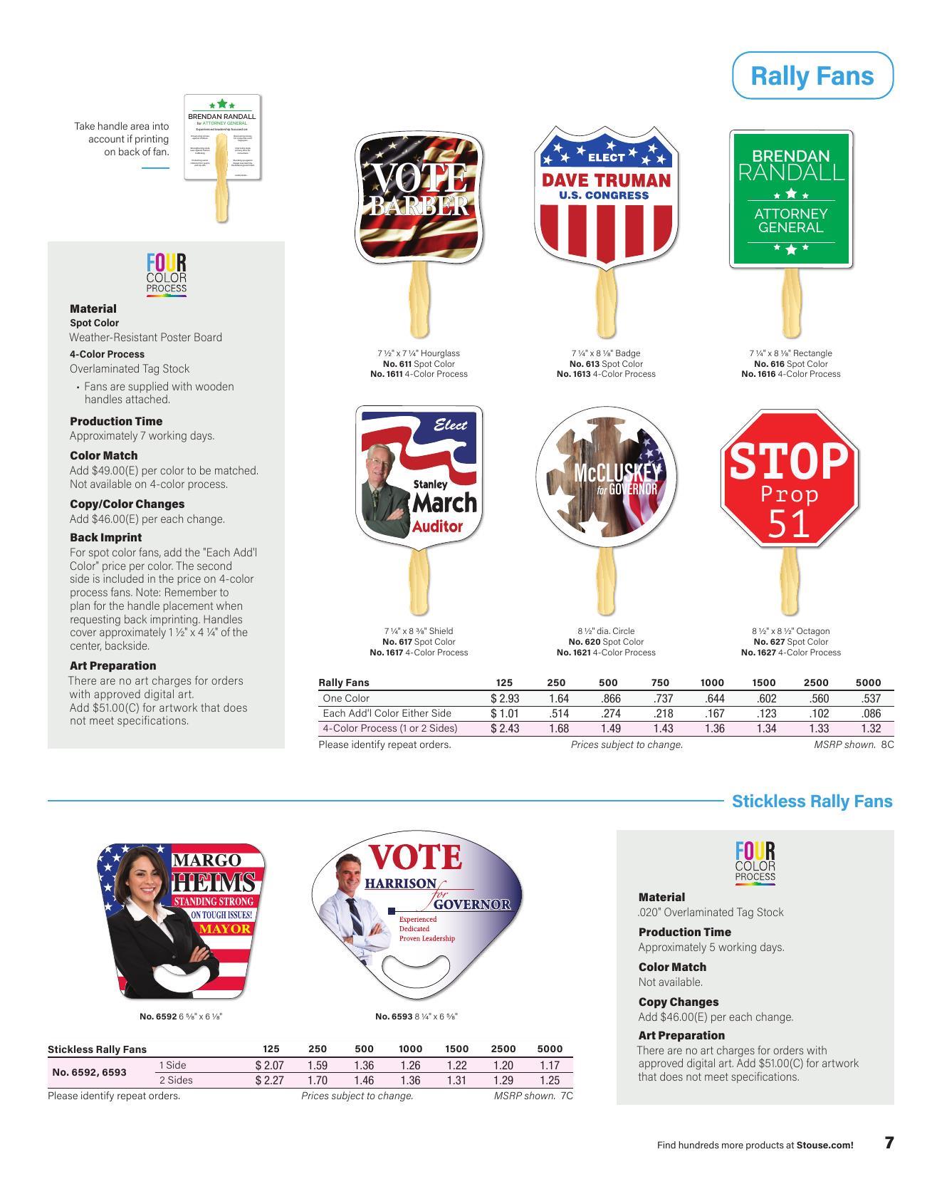 Stouse 2026 Political Catalog Branded