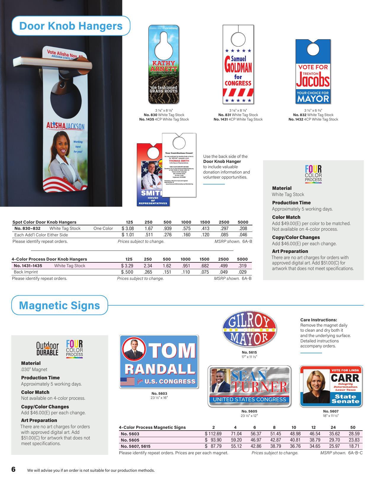 2026 Political Catalog Unbranded