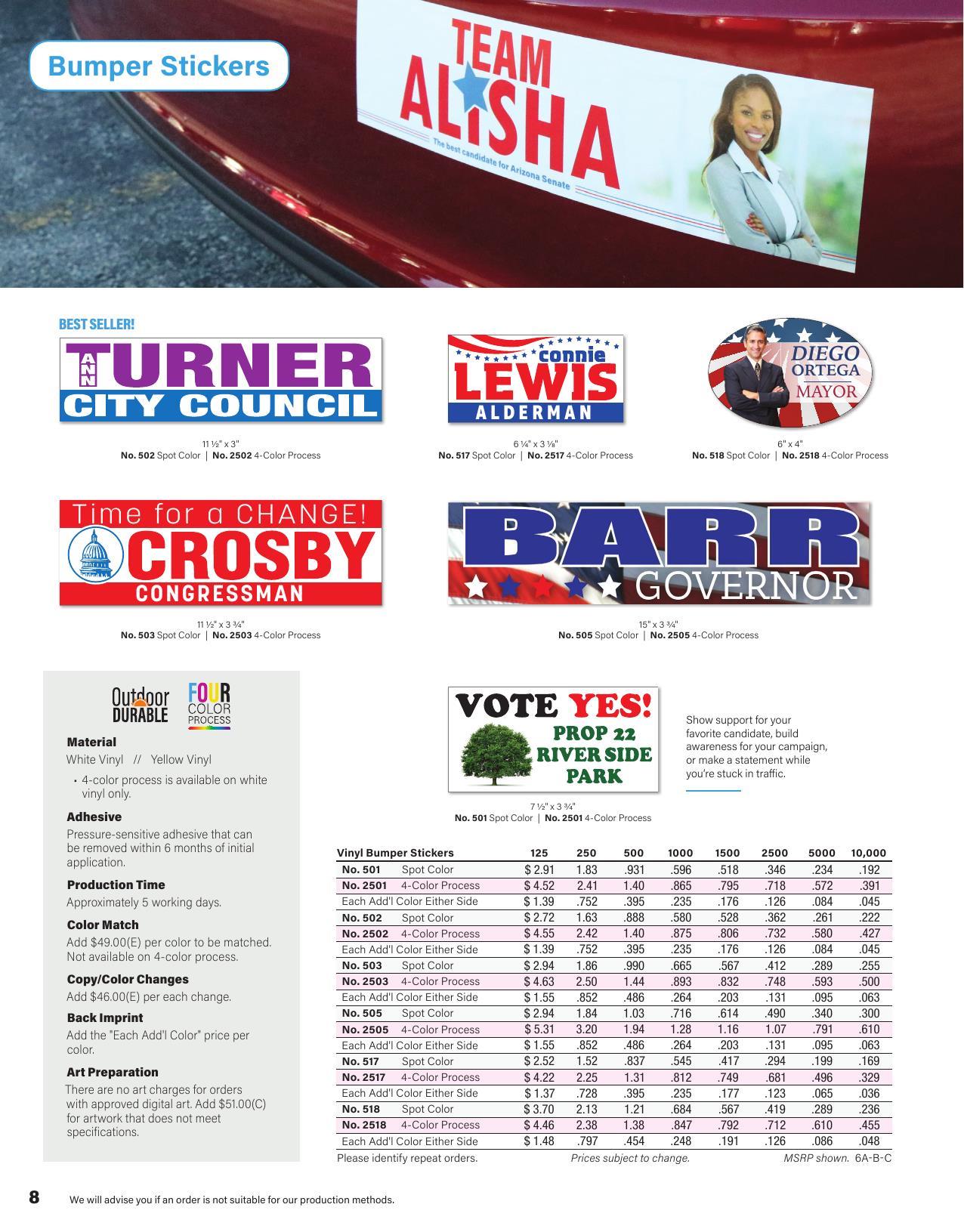 2026 Political Catalog Unbranded